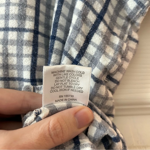 Jane and Delancey Blue and White Plaid Top - Picture 5 of 6